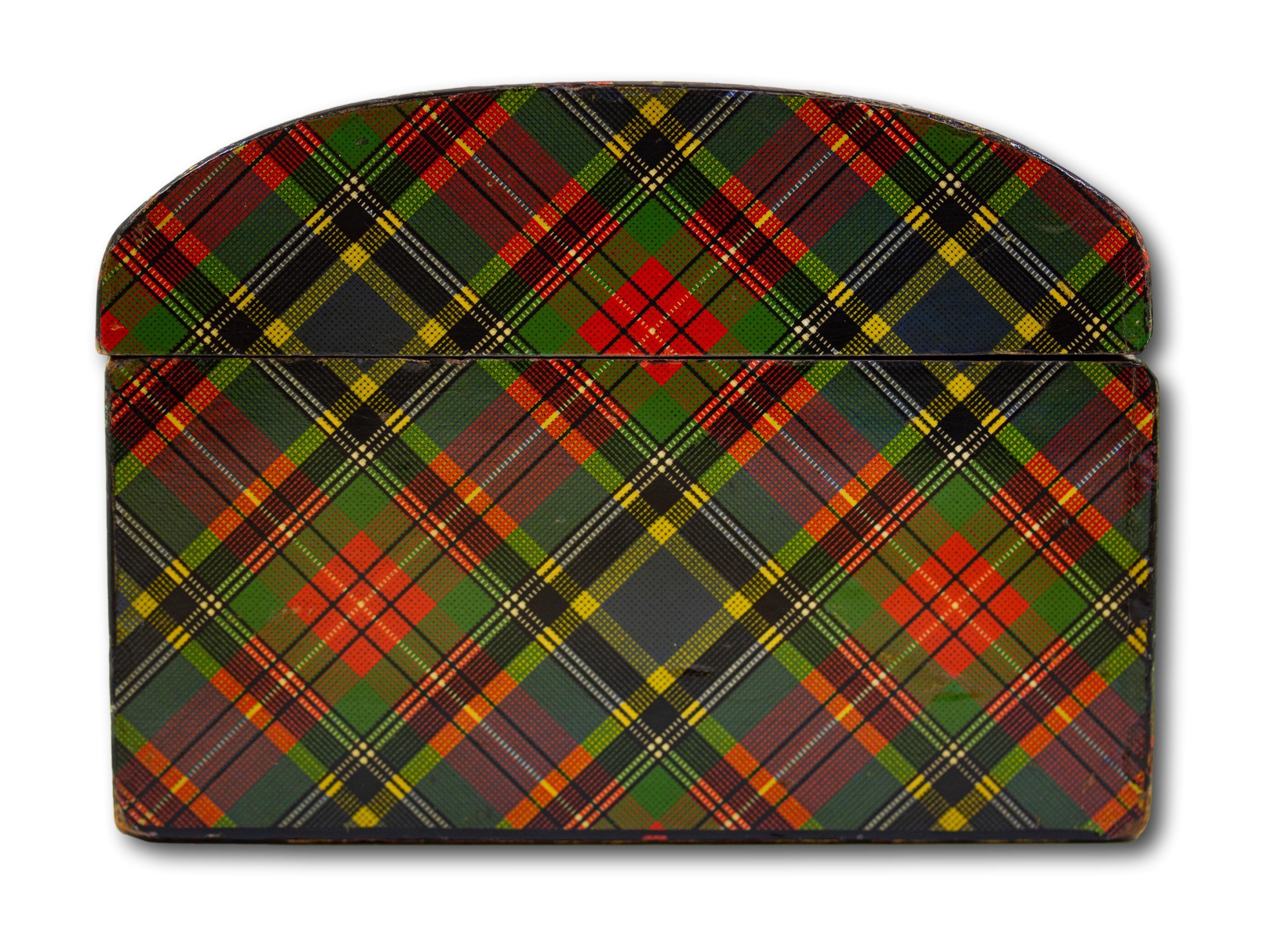 Victorian Scottish Tartanware Box In Good Condition In Northampton, GB