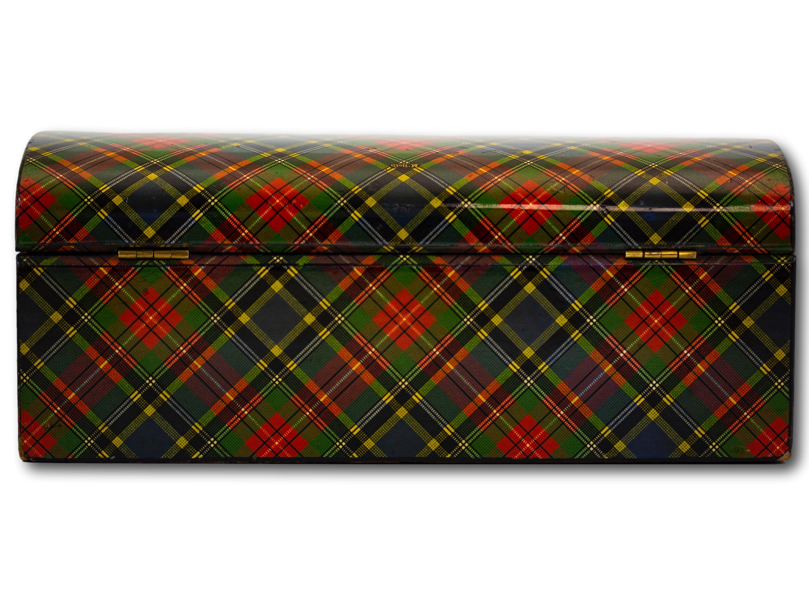 19th Century Victorian Scottish Tartanware Box