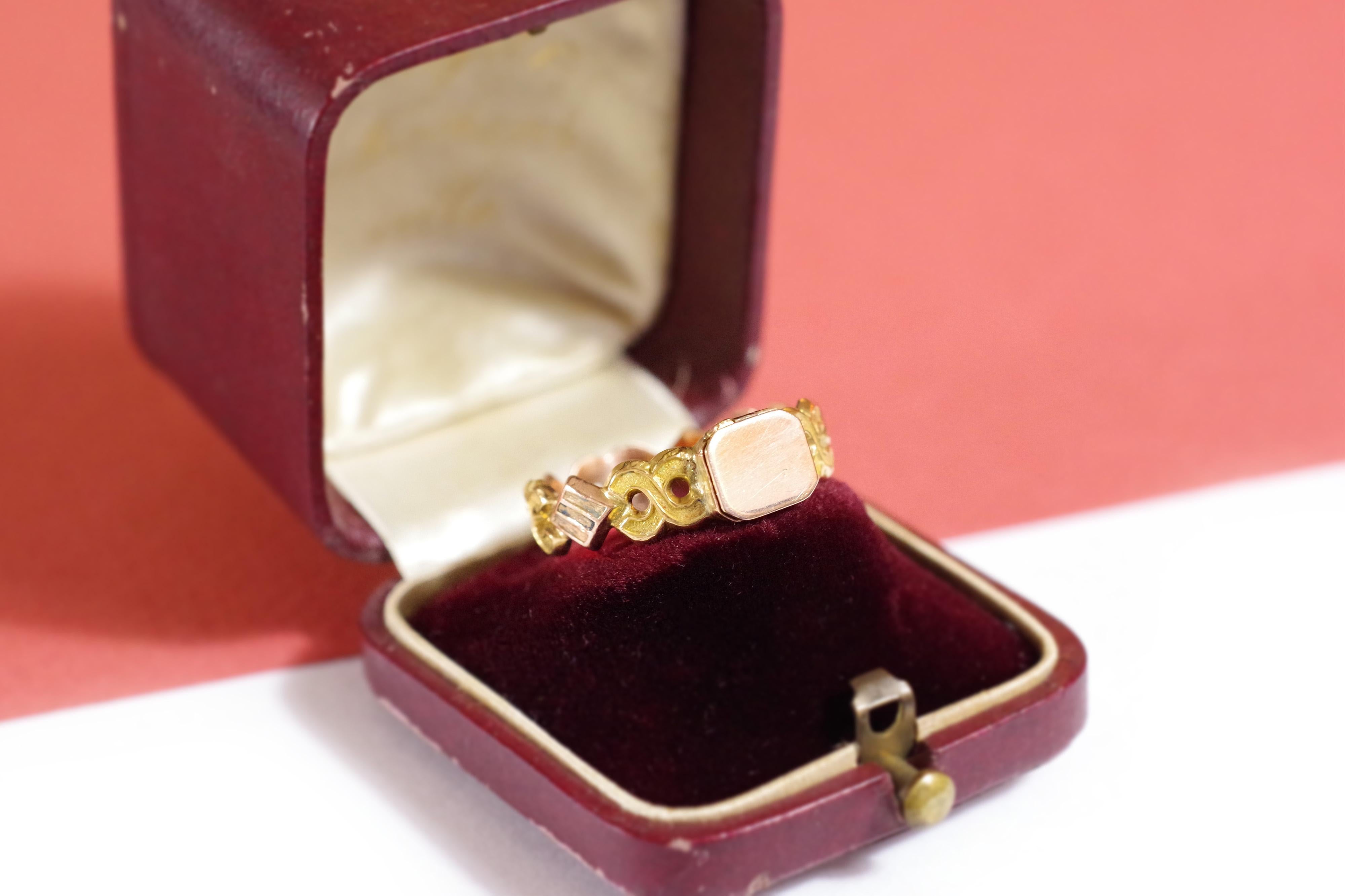 Victorian Secret Poison Gold Ring in 14k and 18k Gold, Secret Compartment Ring 3