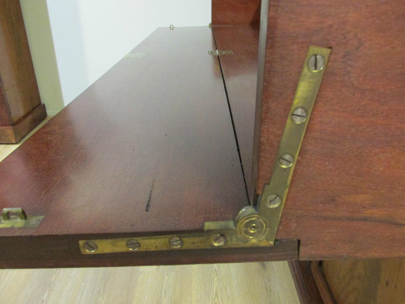 Victorian Secretaire Bookcase Mahogany 1840 Desk For Sale 6