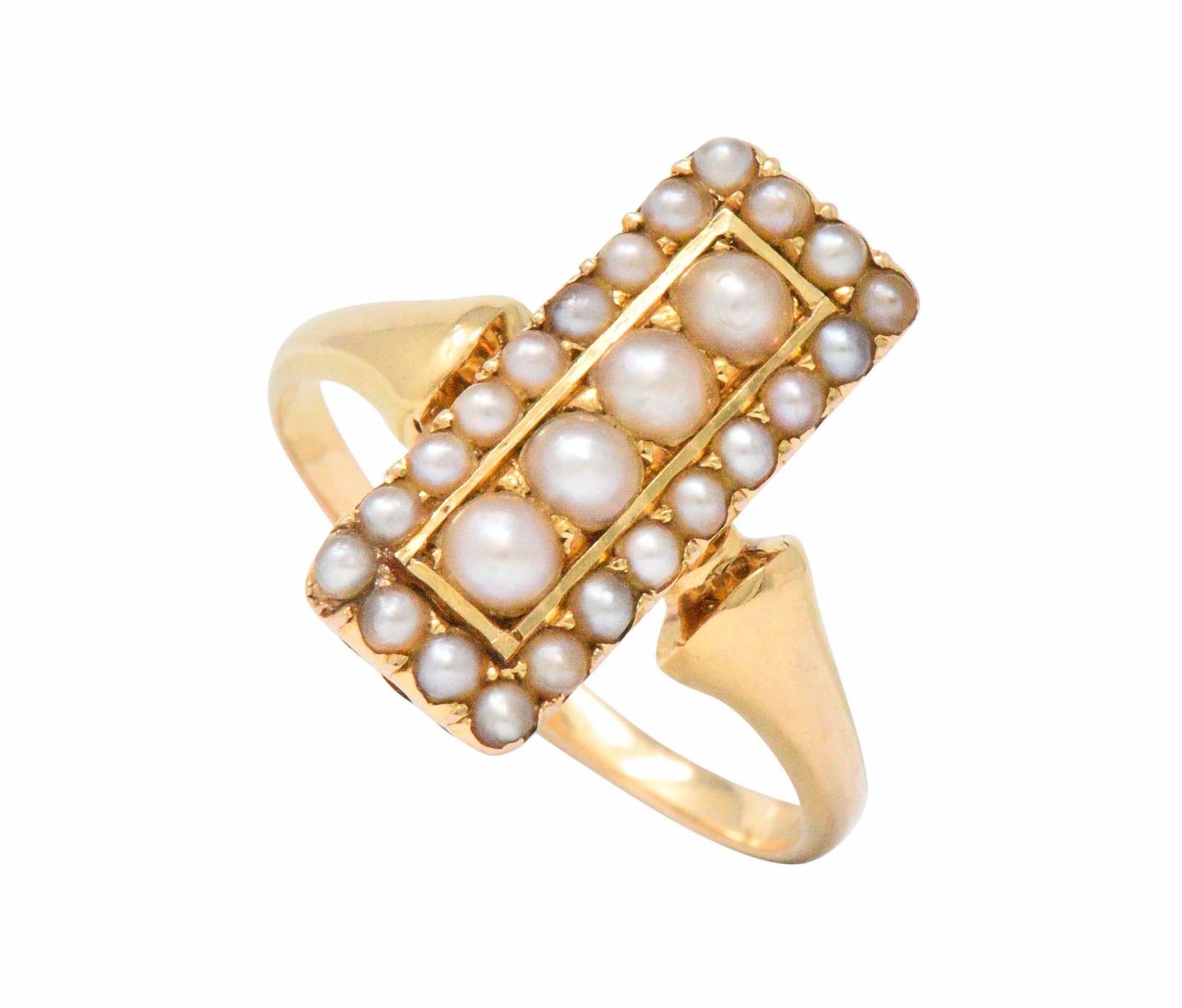 Victorian Seed Pearl 14 Karat Gold Ring 1