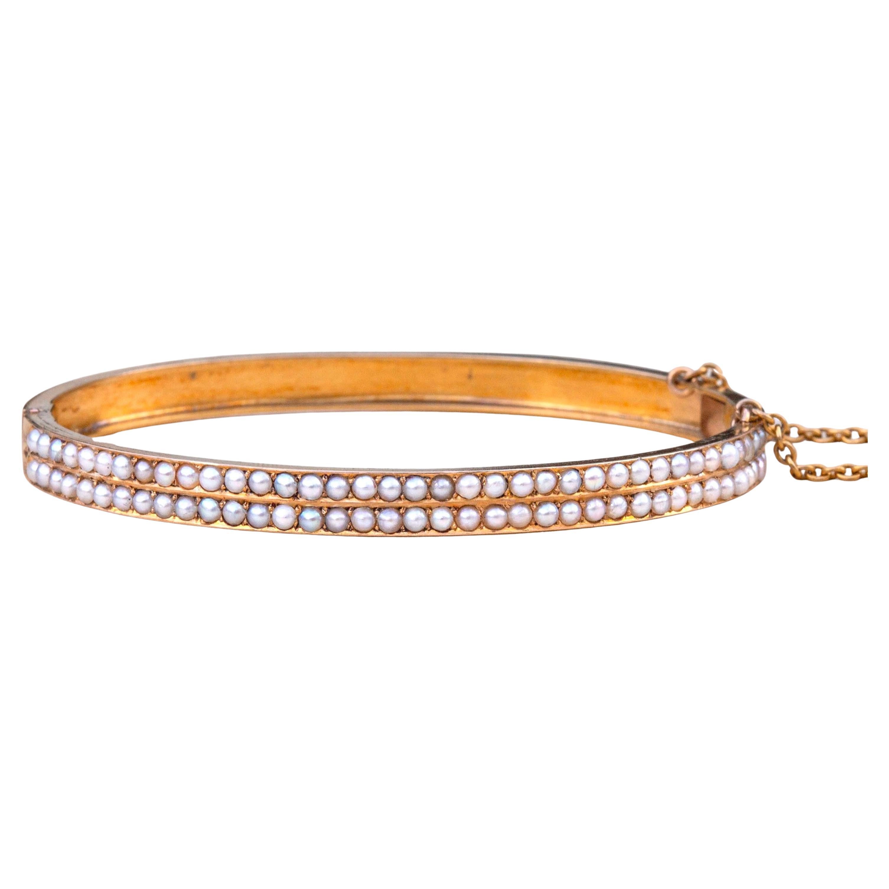 Victorian Seed Pearl Bangle