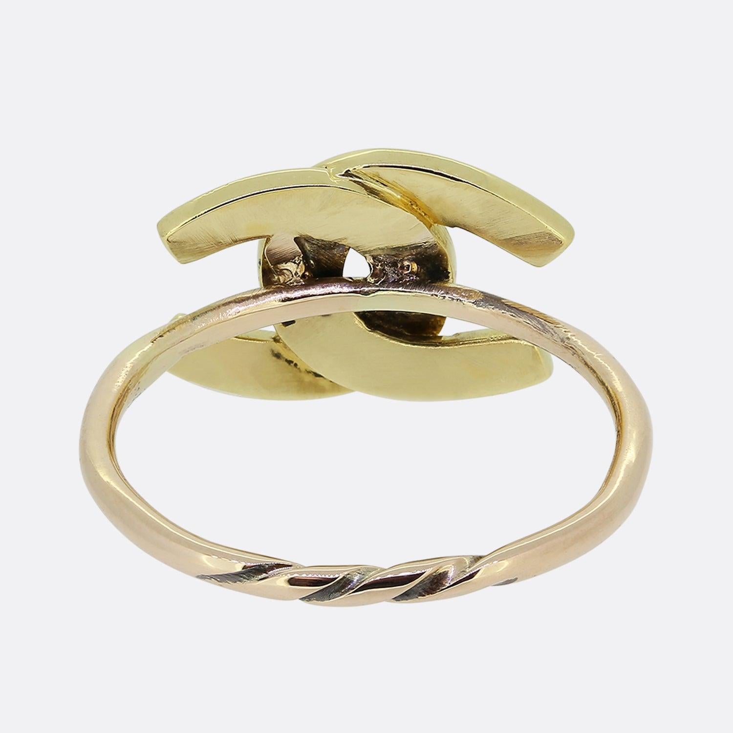 Victorian Seed Pearl Horseshoe Ring In Good Condition In London, GB