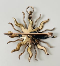 Victorian Seed Pearl Sunburst Brooch/Pendant