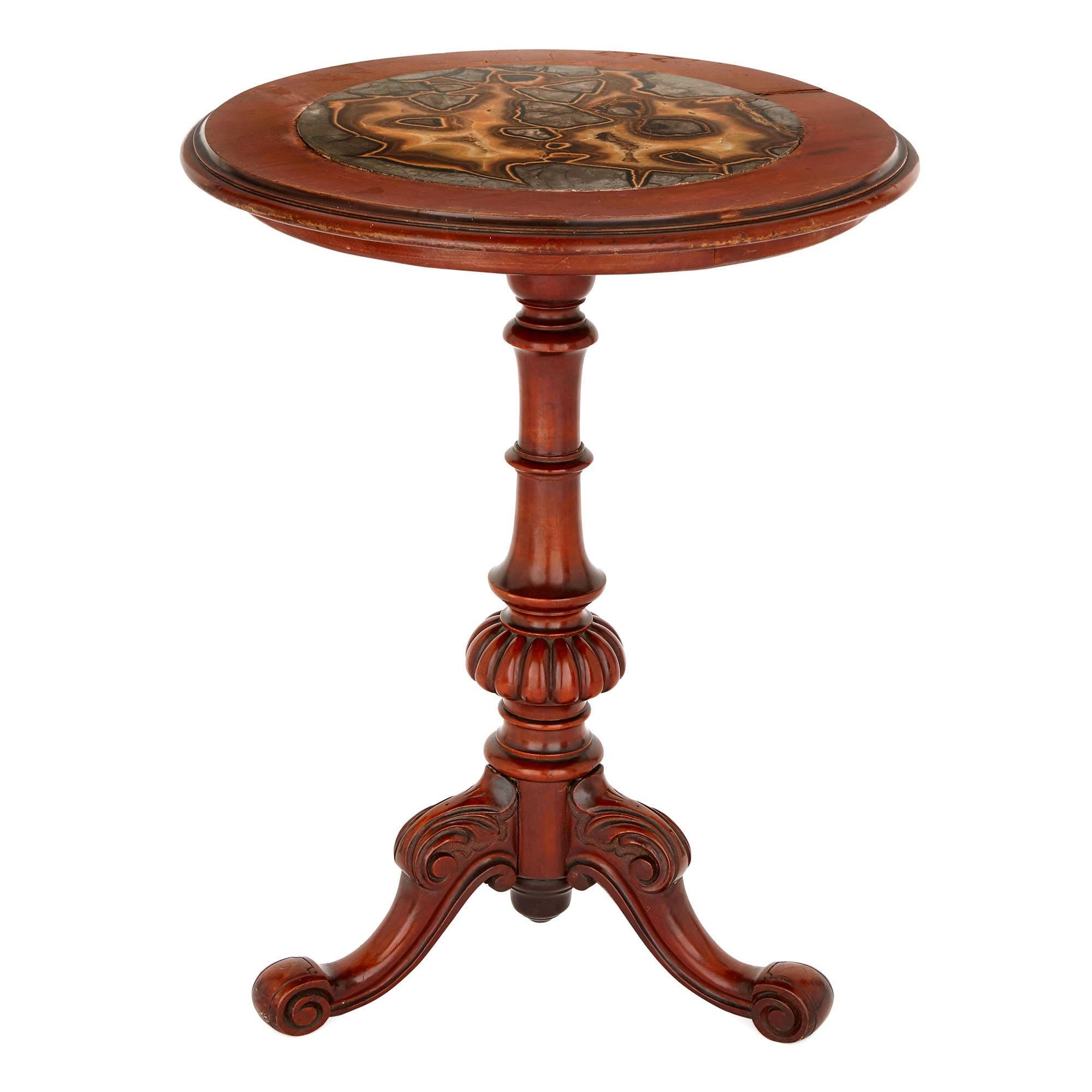marble top antique side table