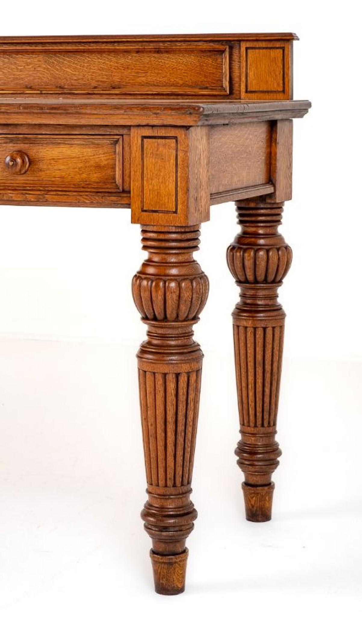 Victorian Serving Table Antique Oak Desk, 1860 For Sale 5