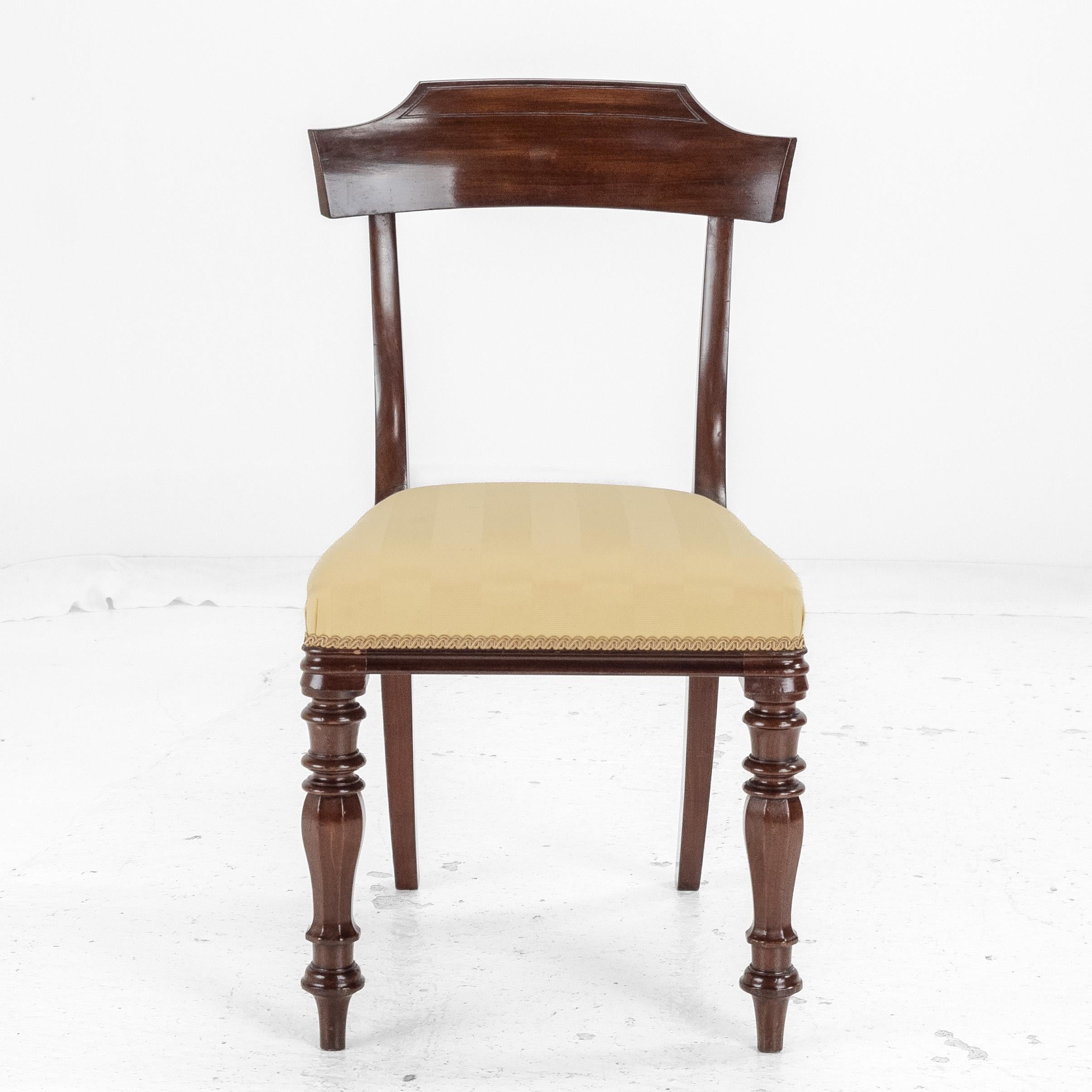 Victorian Set of 6 Mahogany Bar Back Upholstered Dining Chairs c.1870 c.19th For Sale 10