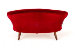 Victorian Settee Antique Salon Couch, 1860