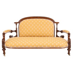 Victorian Settee Couch Walnut Antique, 1860
