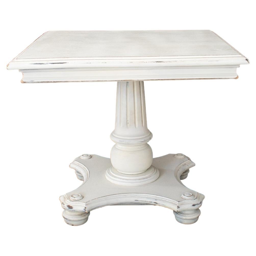 Victorian Shabby Chic Style Painted Low Table For Sale