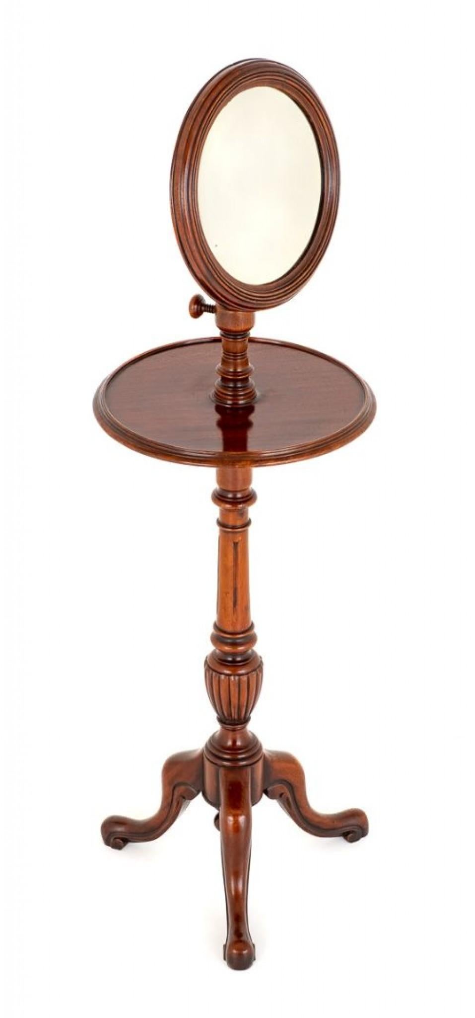 Victorian Shaving Stand Mahogany Mirror, 1860 2