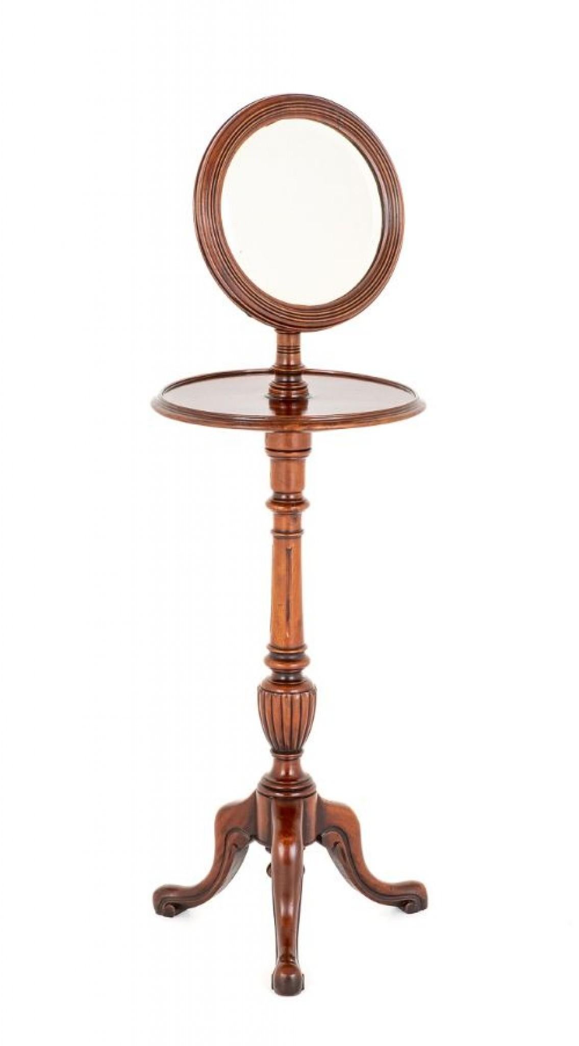 Victorian Shaving Stand Mahogany Mirror, 1860 3