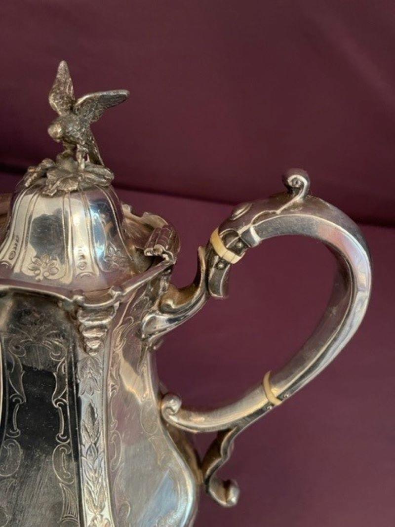 Victorian Sheffield Silver Coffee pot and Milk Jug For Sale 1