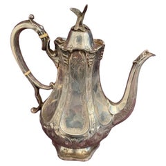 Antique Victorian Sheffield Silver Coffee pot and Milk Jug