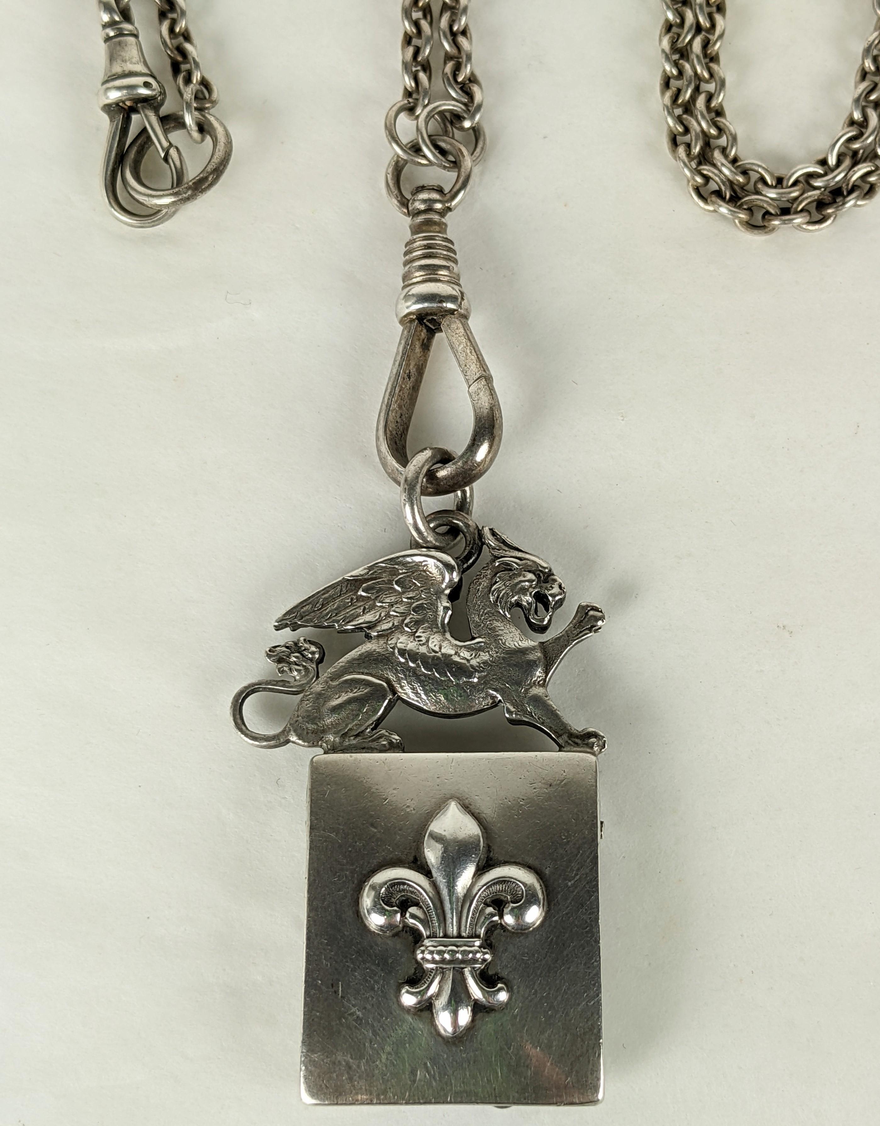 Victorian Shiebler Pendant Necklace For Sale 1