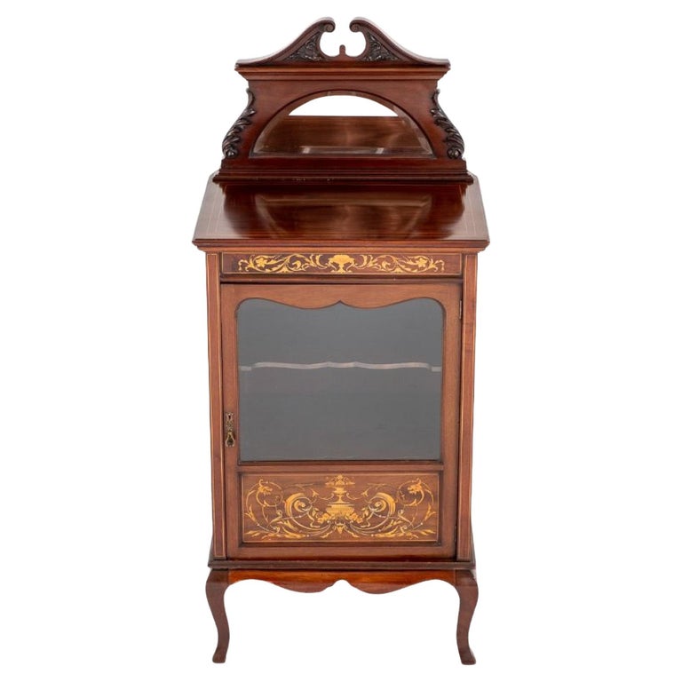 Victorian Side Antique Mahogany Inlay, 1880 For Sale at 1stDibs
