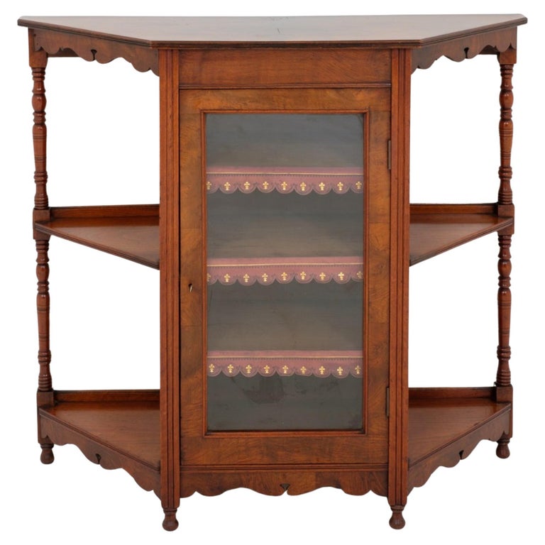 Victorian Side Antique Whatnot Bookcase, 1880 For Sale at 1stDibs