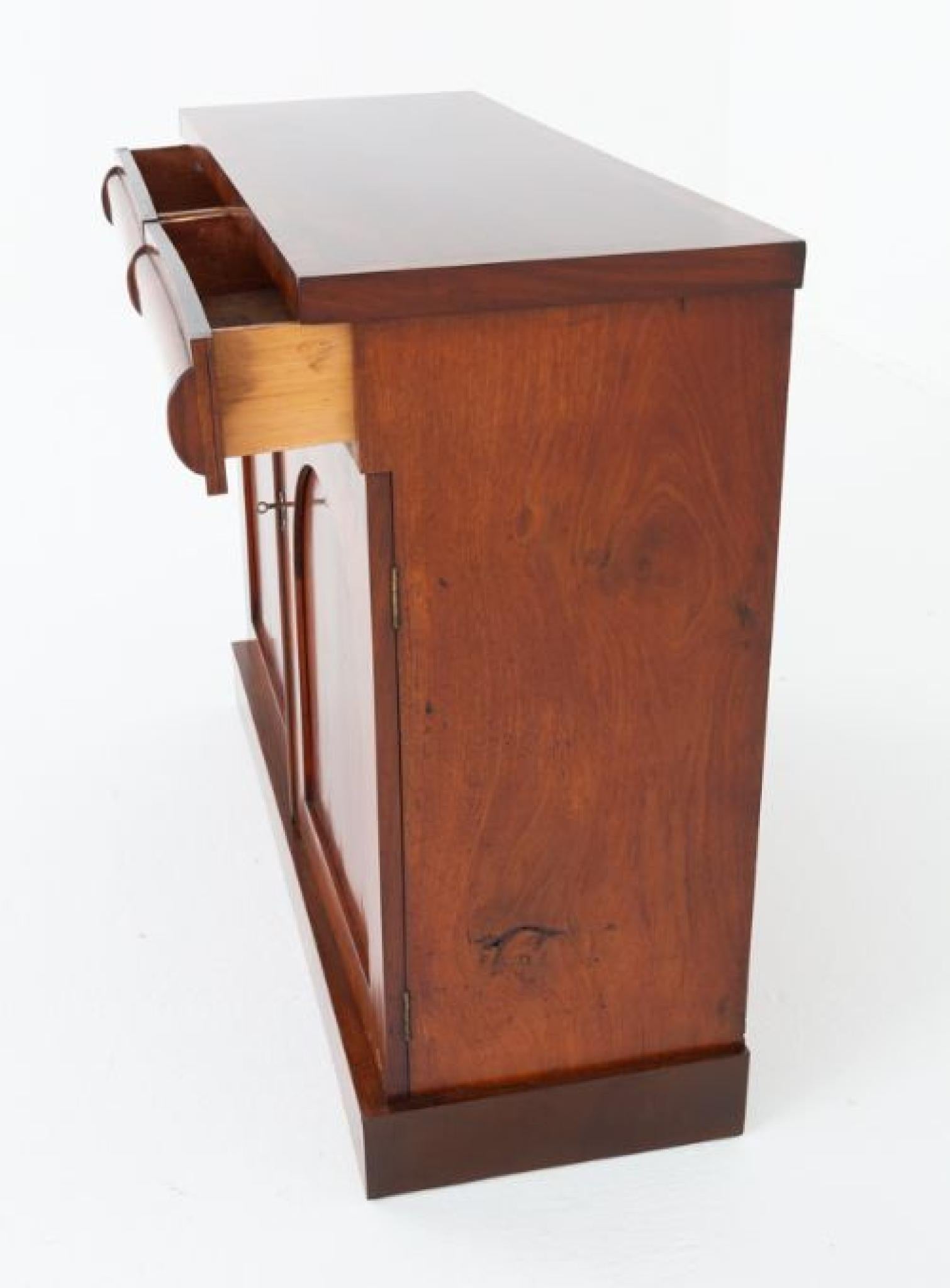 Mid-19th Century Victorian Side Cabinet Mahogany Cupboard Chest 1860 For Sale