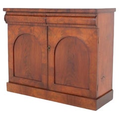 Antique Victorian Side Cabinet Mahogany Cupboard Chest 1860