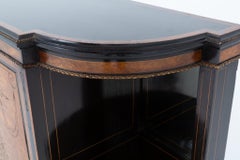 Victorian Side Cabinet Server Walnut Ebony 1860