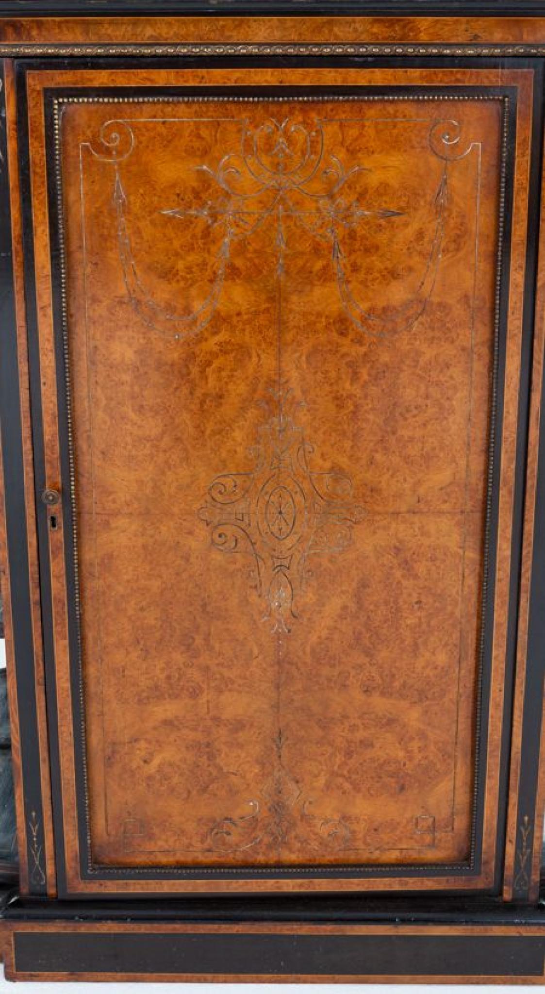 Mueble auxiliar victoriano Servidor Nogal Ébano 1860 en Bueno estado para la venta en Potters Bar, GB