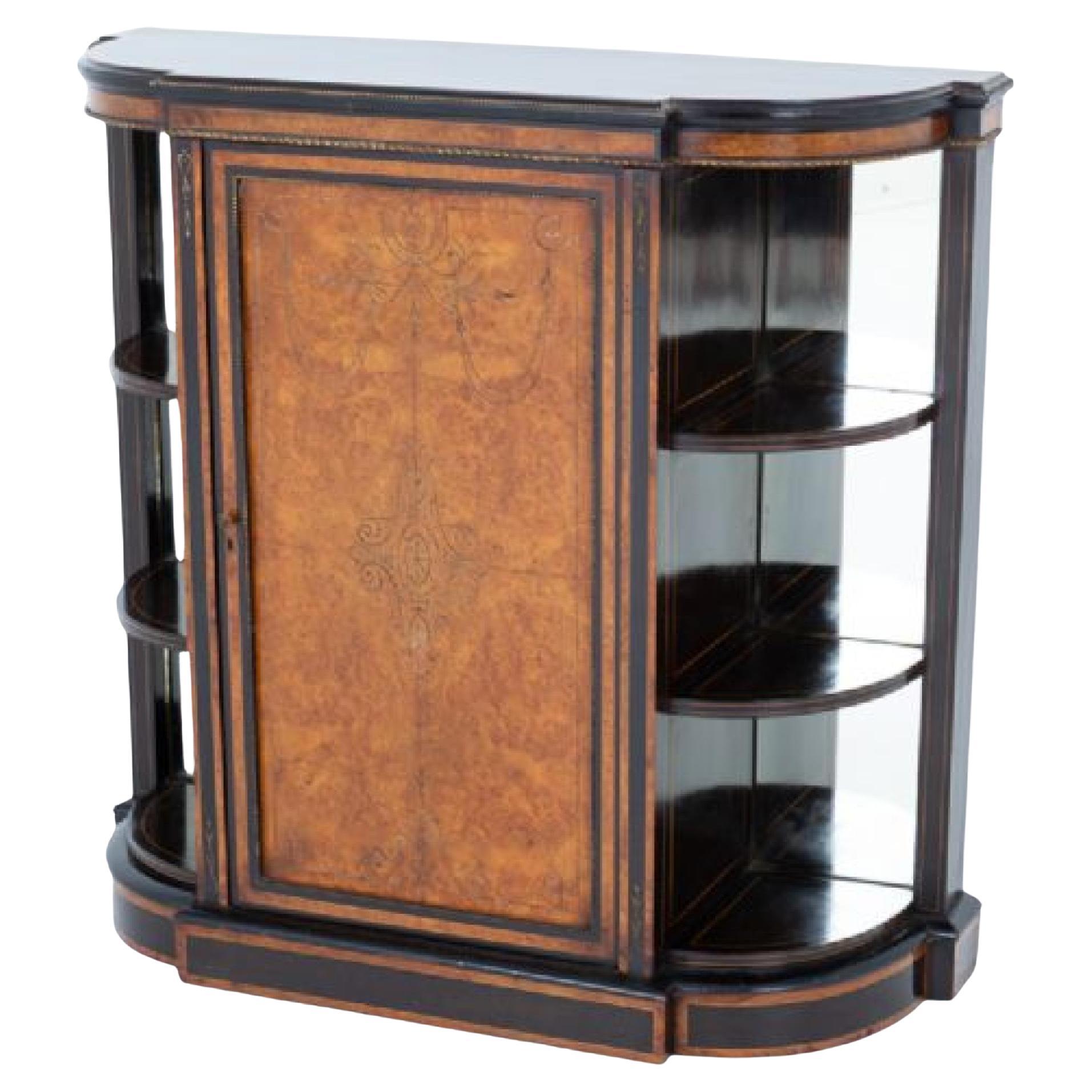 Armadietto laterale vittoriano Server Noce Ebano 1860