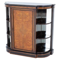Victorian Side Cabinet Server Walnut Ebony 1860