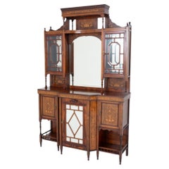 Victorian Side Cabinet Sideboard Marquetry 1890