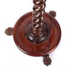 Viktorianischer Beistelltisch Barley Twist Kerzenständer Specimen 1900