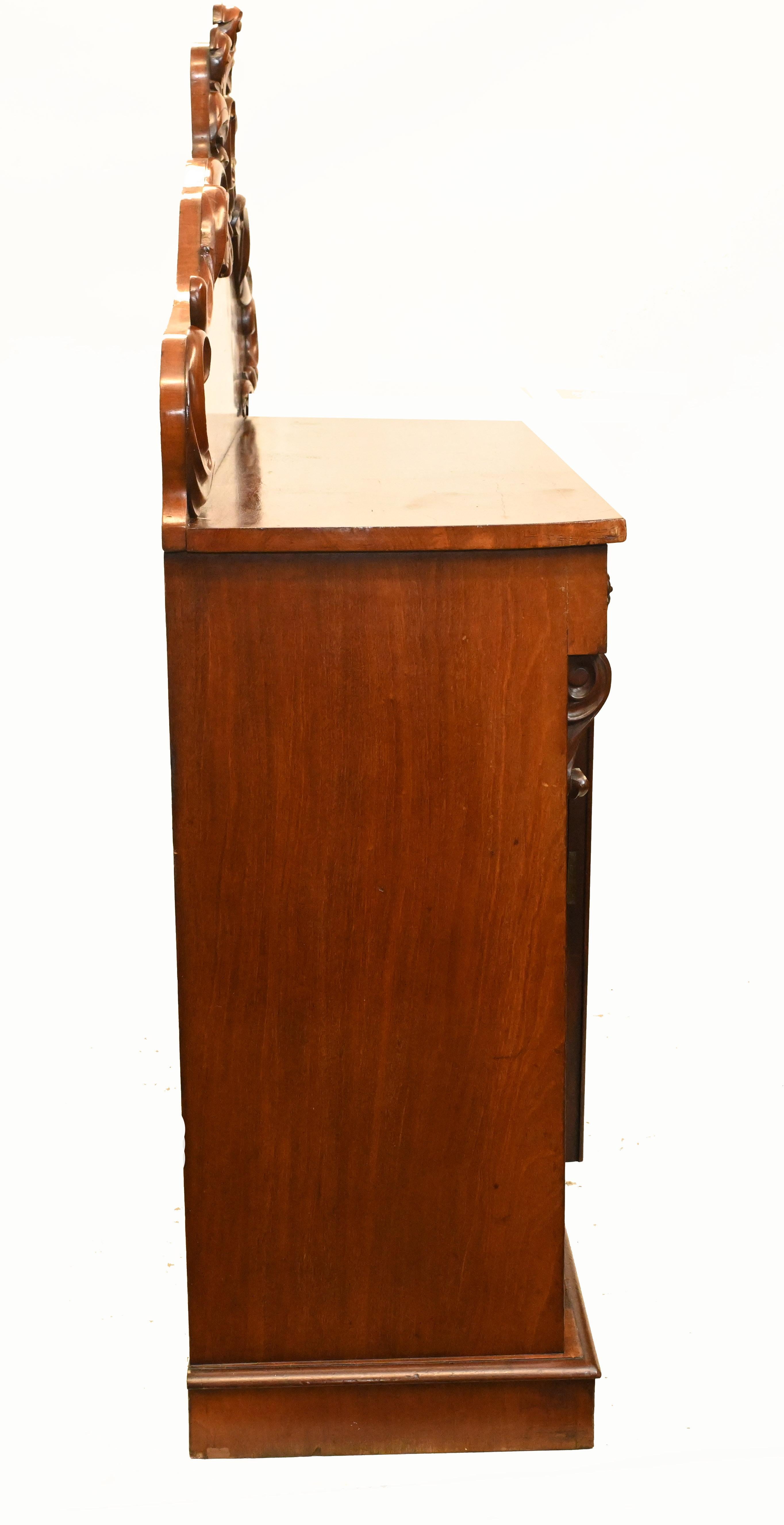 Victorian Sideboard Chiffonier Antique Mahogany Server, 1840 2