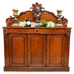 Victorian Sideboard Chiffonier Antique Mahogany Server, 1840