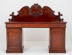 Victorian Sideboard - Mahogany Pedestal Server 1870
