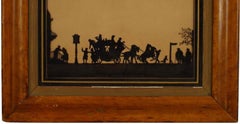 Victorian Silhouette of Coach and Horses