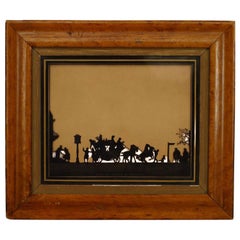 Victorian Silhouette of Coach and Horses
