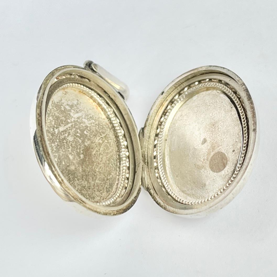 silver victorian locket