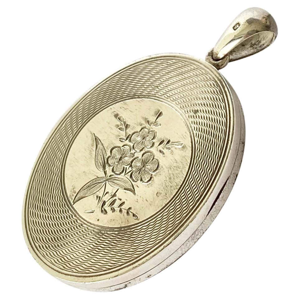 Antique Victorian Sterling Silver Ivy Locket, circa 1880 For Sale at ...