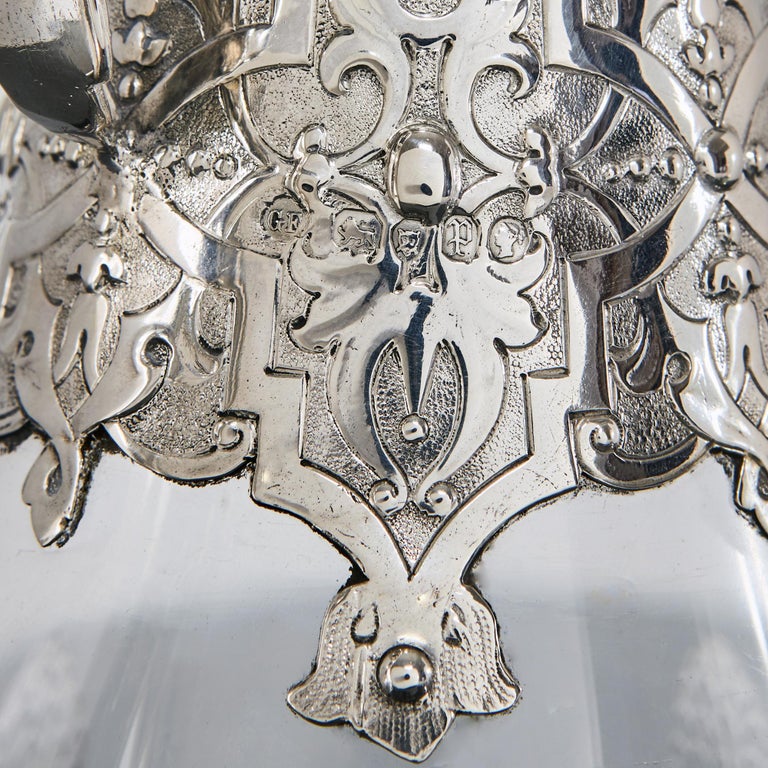 Victorian Silver and Crystal Claret Jug 5