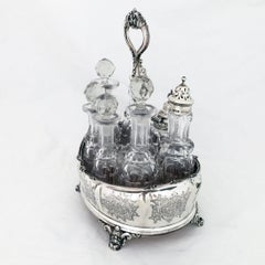 Victorian Silver and Crystal Cruet