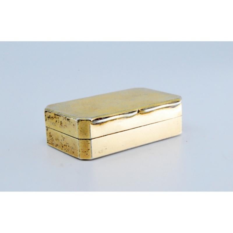 Victorian silver and gold vinaigrette box with smooth lid For Sale 1