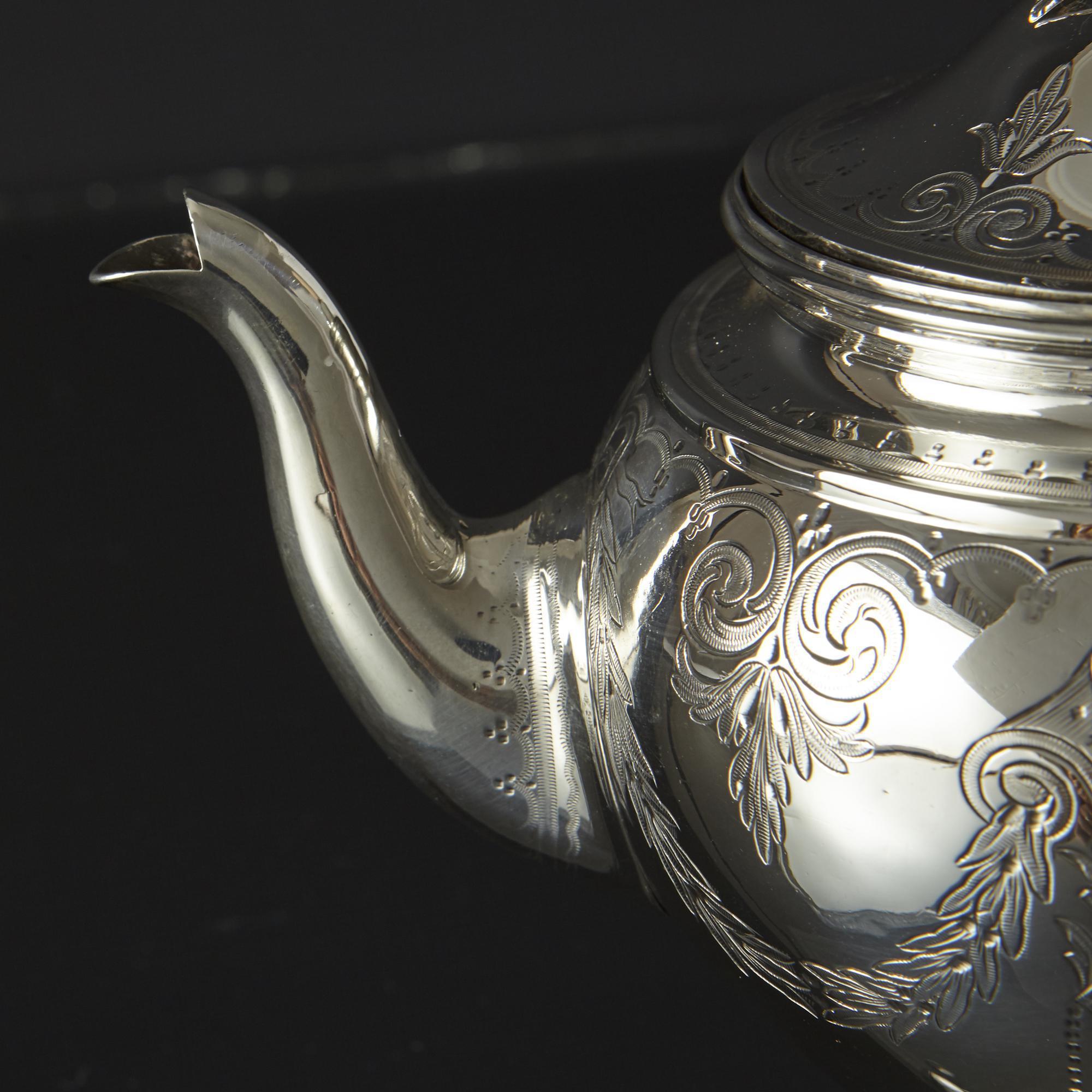 Victorian Silver Bachelor Teapot 2
