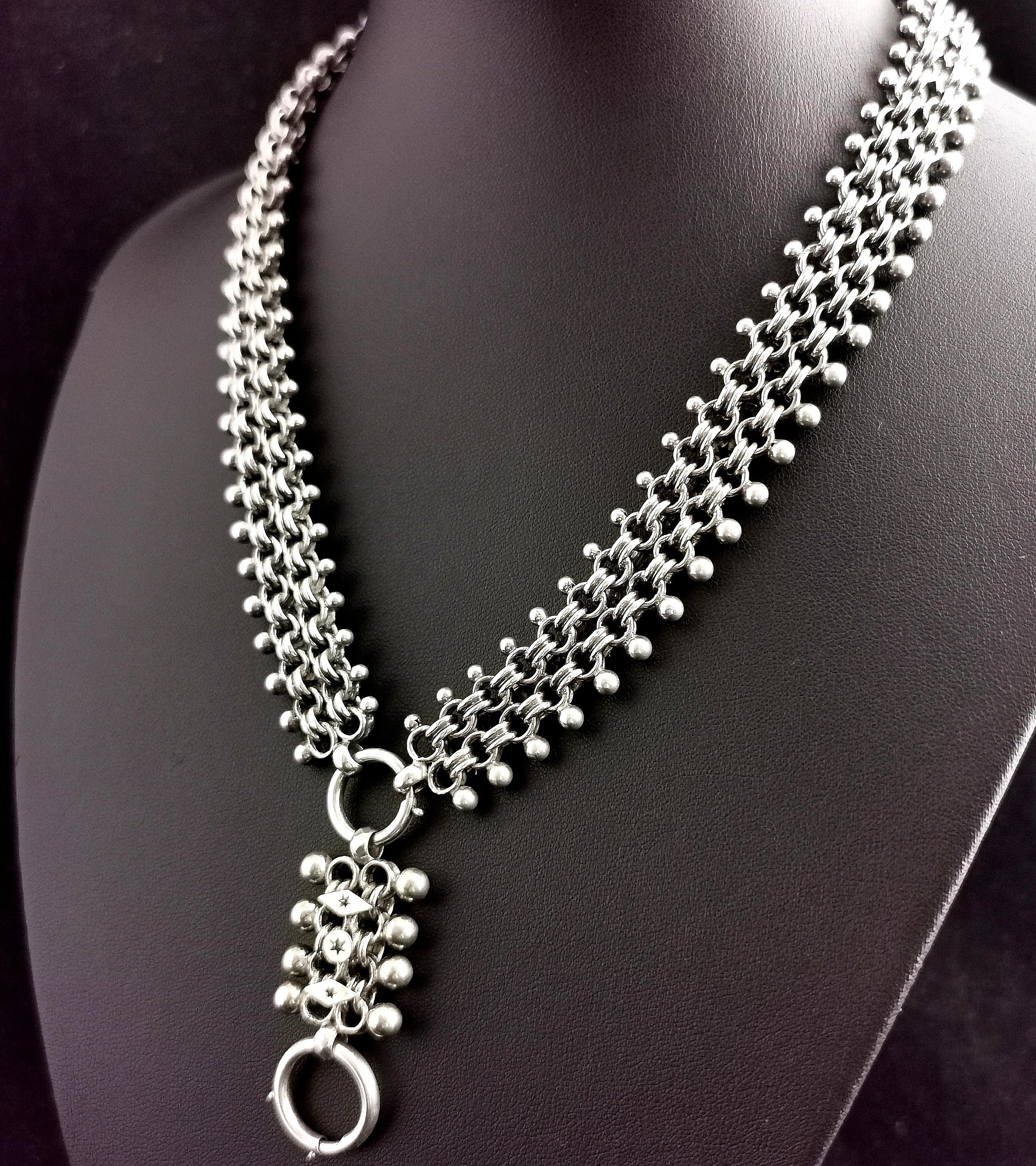 silver necklace aesthetic