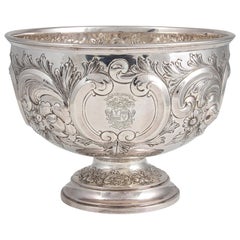 Antique Victorian Silver Bowl by Lee & Wigfull, England, 1894