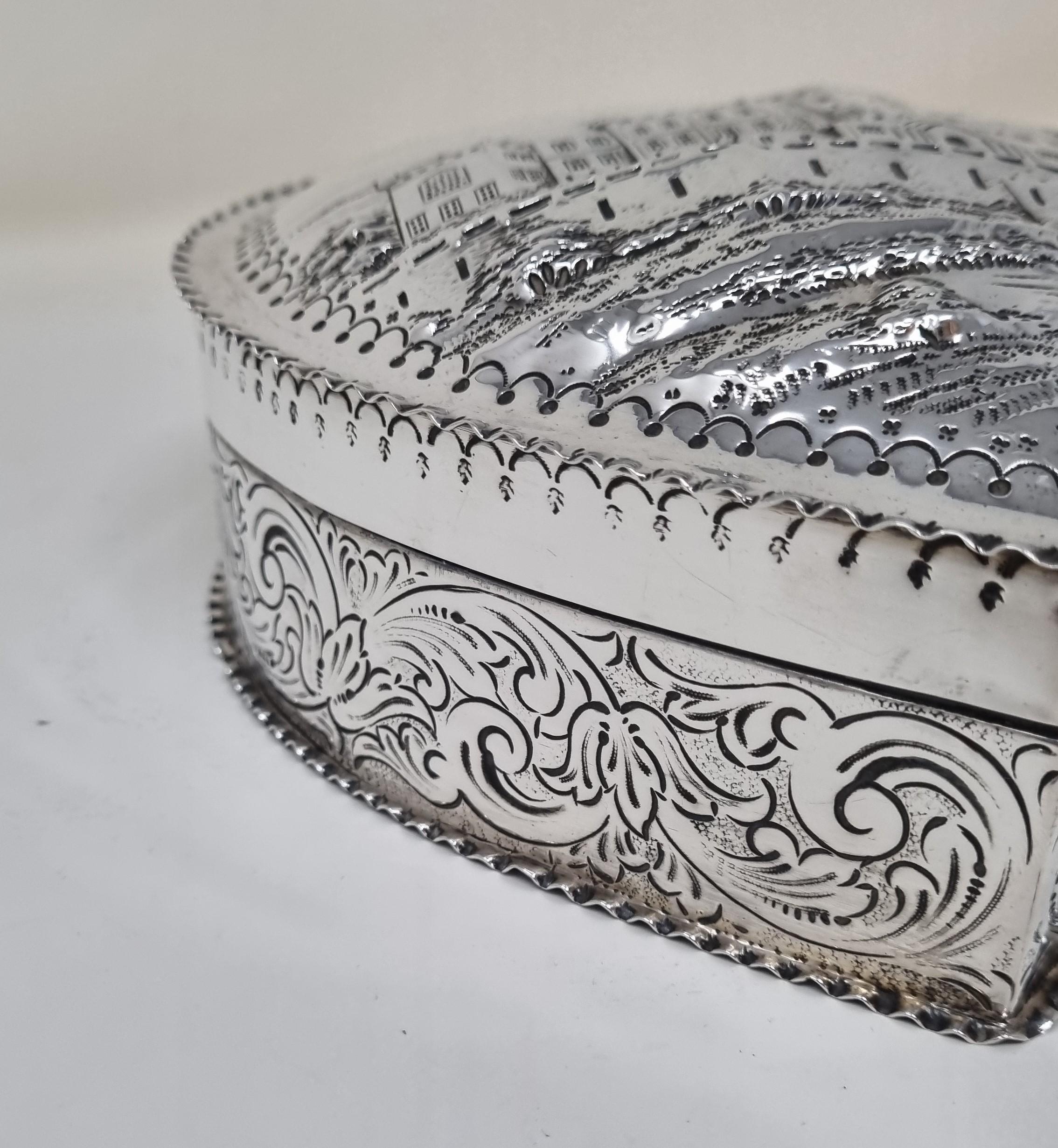 Late 19th Century Victorian Silver Box For Sale