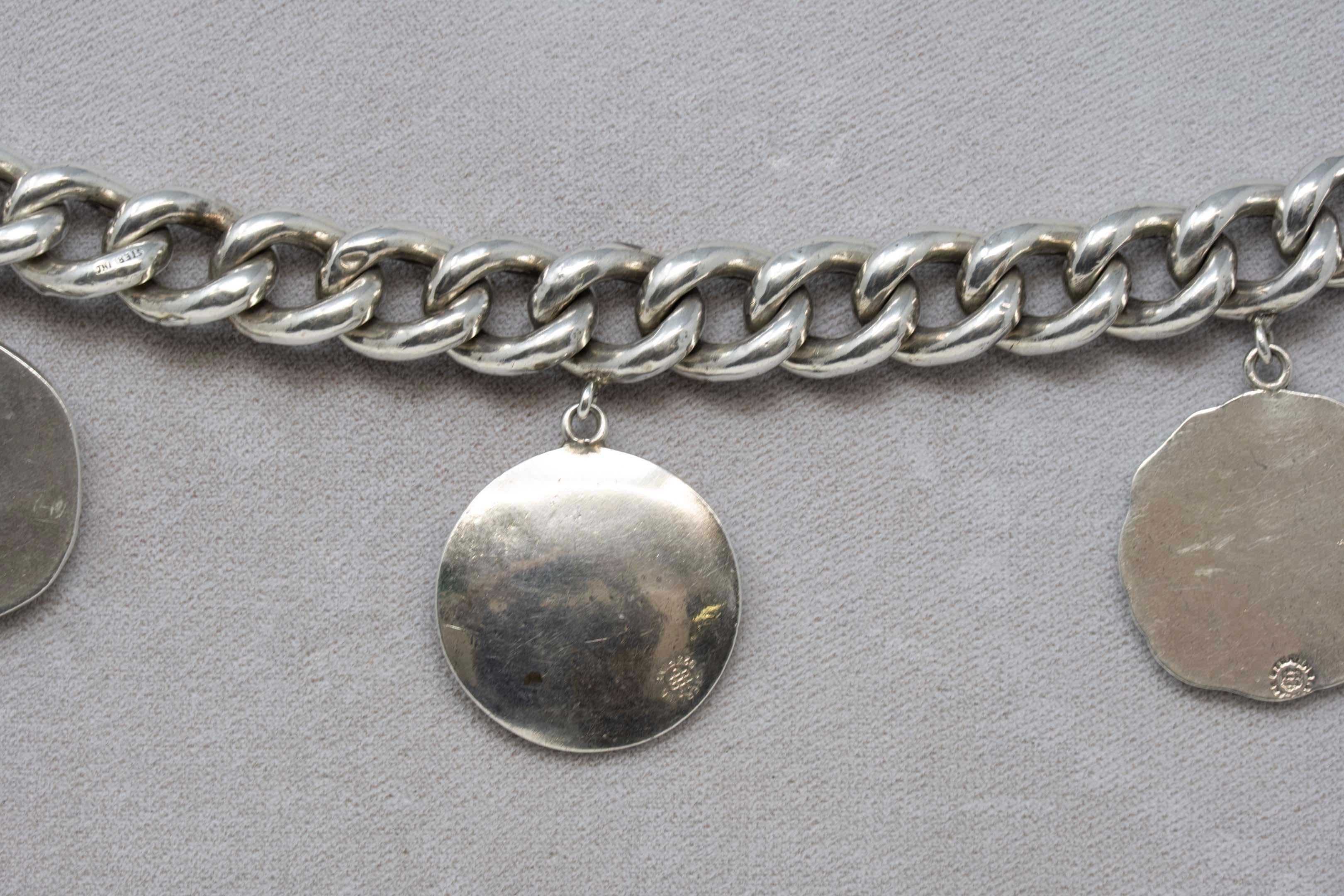 Victorian Silver Bracelet Unger Bros 1874-1914 For Sale 1