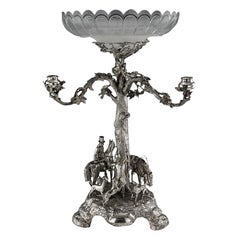 Chandelier victorien en argent:: Robert Hennell:: vers 1873