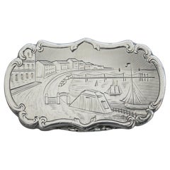 Victorian Silver Castle-Top Vinaigrette, Brighthelmstone 'Brighton', 1847