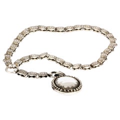 Victorian Silver Decorative Chain and Locket