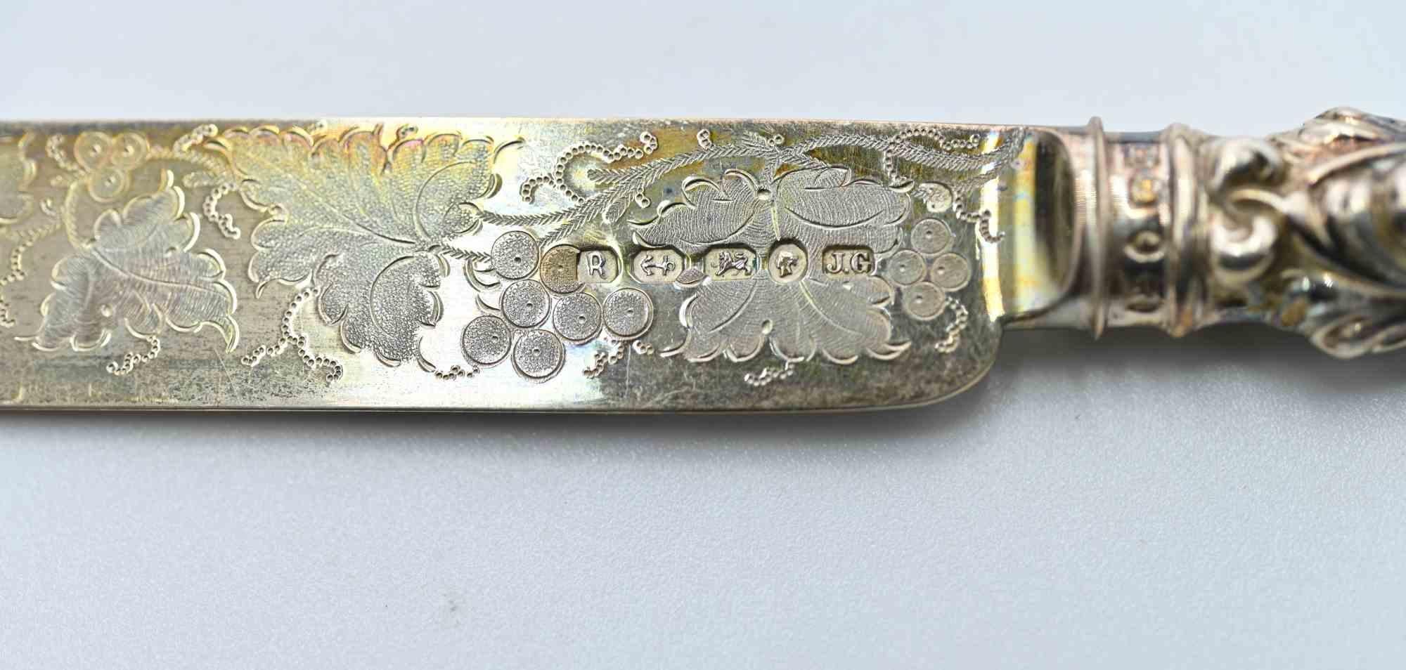 Viktorianisches Silber Dessertbesteck für 12 Personen von John Gilbert - Birmingham, 1866 im Zustand „Gut“ im Angebot in Roma, IT