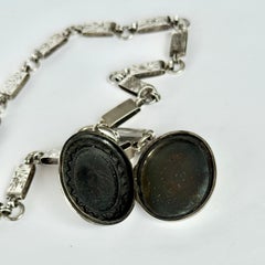 Victorian Silver Fancy Collar Necklace and Locket