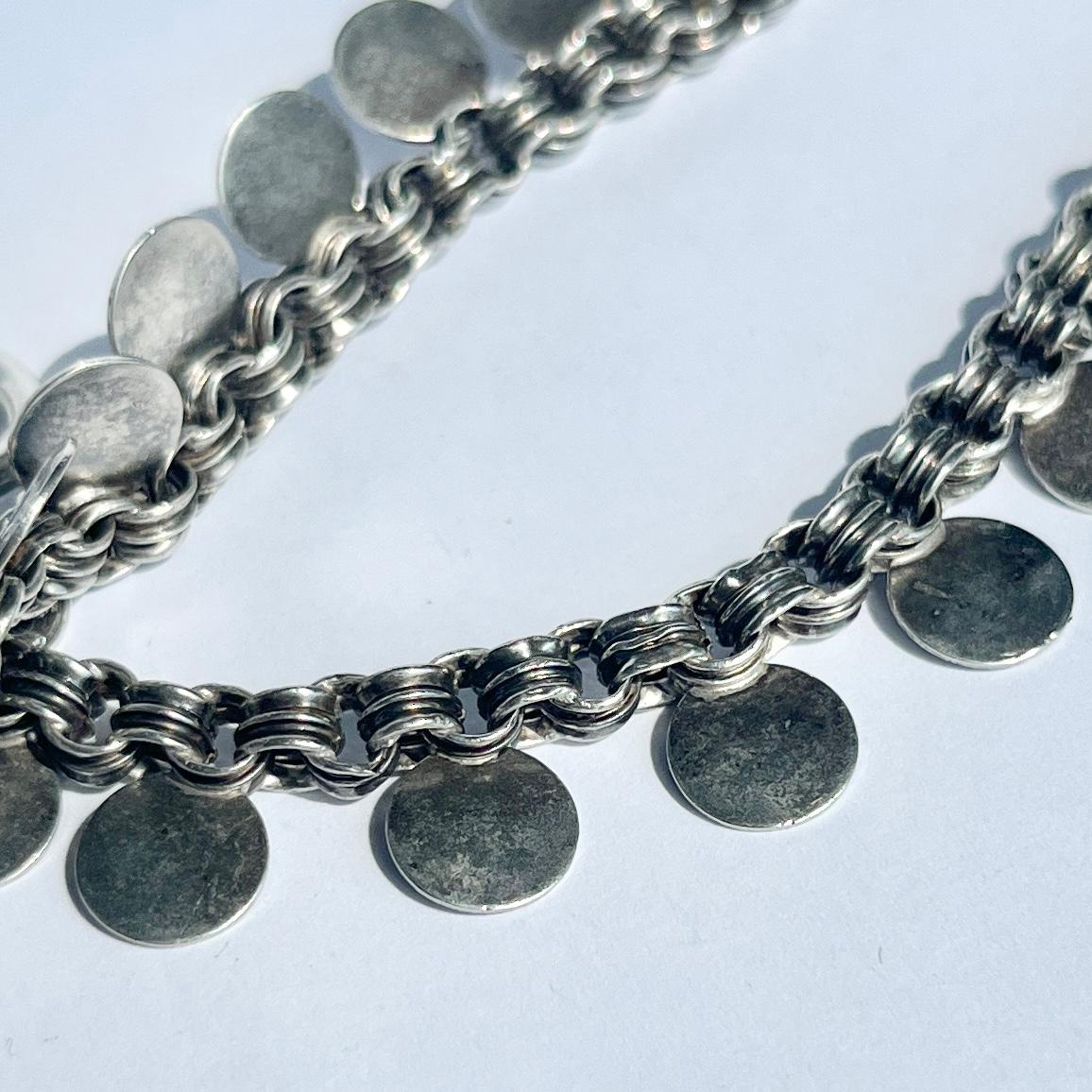 Viktorianische Silber Fancy Halsband Halskette für Damen oder Herren im Angebot